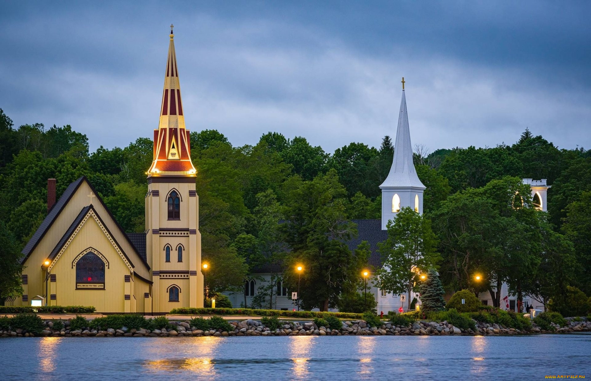 mahone bay churches, lunenborg county, canada, , -  ,  ,  , mahone, bay, churches, lunenborg, county